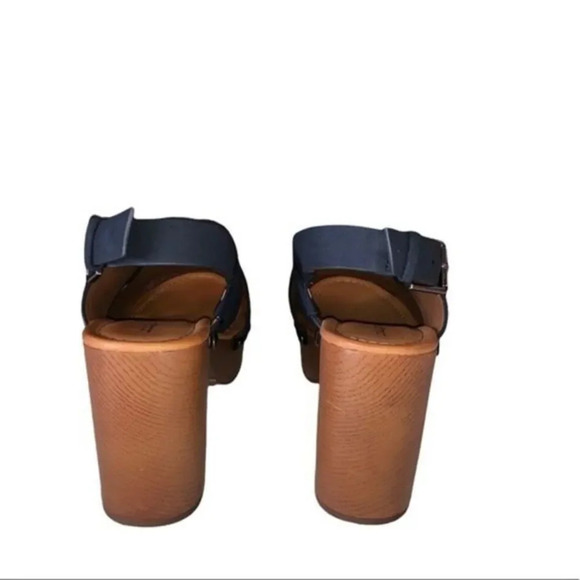 Indigo Dani Denim Block Platform Sandals  Irdani Size 9 - Picture 5 of 9